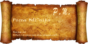 Pozna Mónika névjegykártya