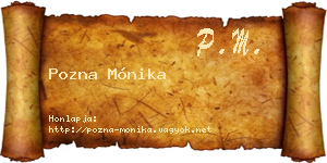 Pozna Mónika névjegykártya