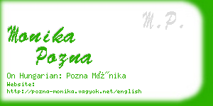 monika pozna business card